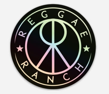 Reggae Ranch Holographic Logo Stickers - Sun Drenched Vibes