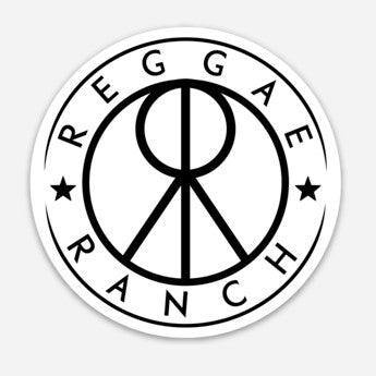 Reggae Ranch White Logo Sticker - Sun Drenched Vibes